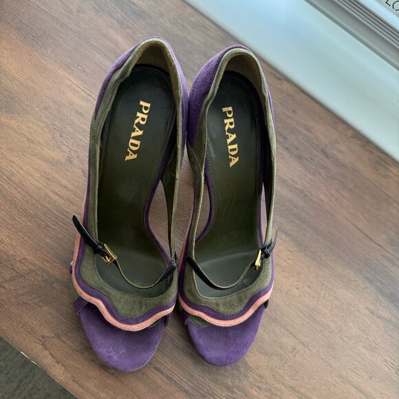 Prada π  Host Pick π  Fairy Collection Color Block Heels size 38 - Picture 5 of 7